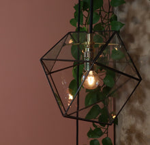 Afbeelding in Gallery-weergave laden, geometrische hanglamp yaz small in zwart