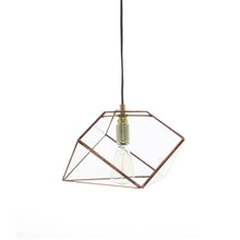 Afbeelding in Gallery-weergave laden, geometrische-hanglamp-mae-small-koper-glas-tin-handgemaakt-hart-ruyt
