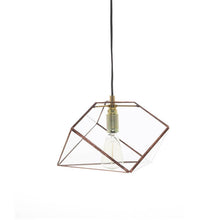 Afbeelding in Gallery-weergave laden, geometrische-hanglamp-mae-small-koper-glas-tin-handgemaakt-hart-ruyt