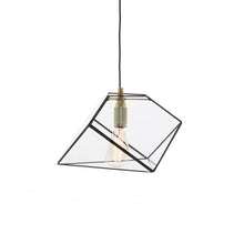 Afbeelding in Gallery-weergave laden, geometrische-handgemaakte-glazen-hanglamp-mae-medium-zwart-hart-ruyt